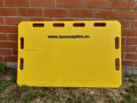 Drijfplank groot geel 120 x 76 x 3 cm inclusief drijfpeddel