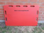 Drijfplank groot rood 120 x 76 x 3 cm inclusief drijfpeddel